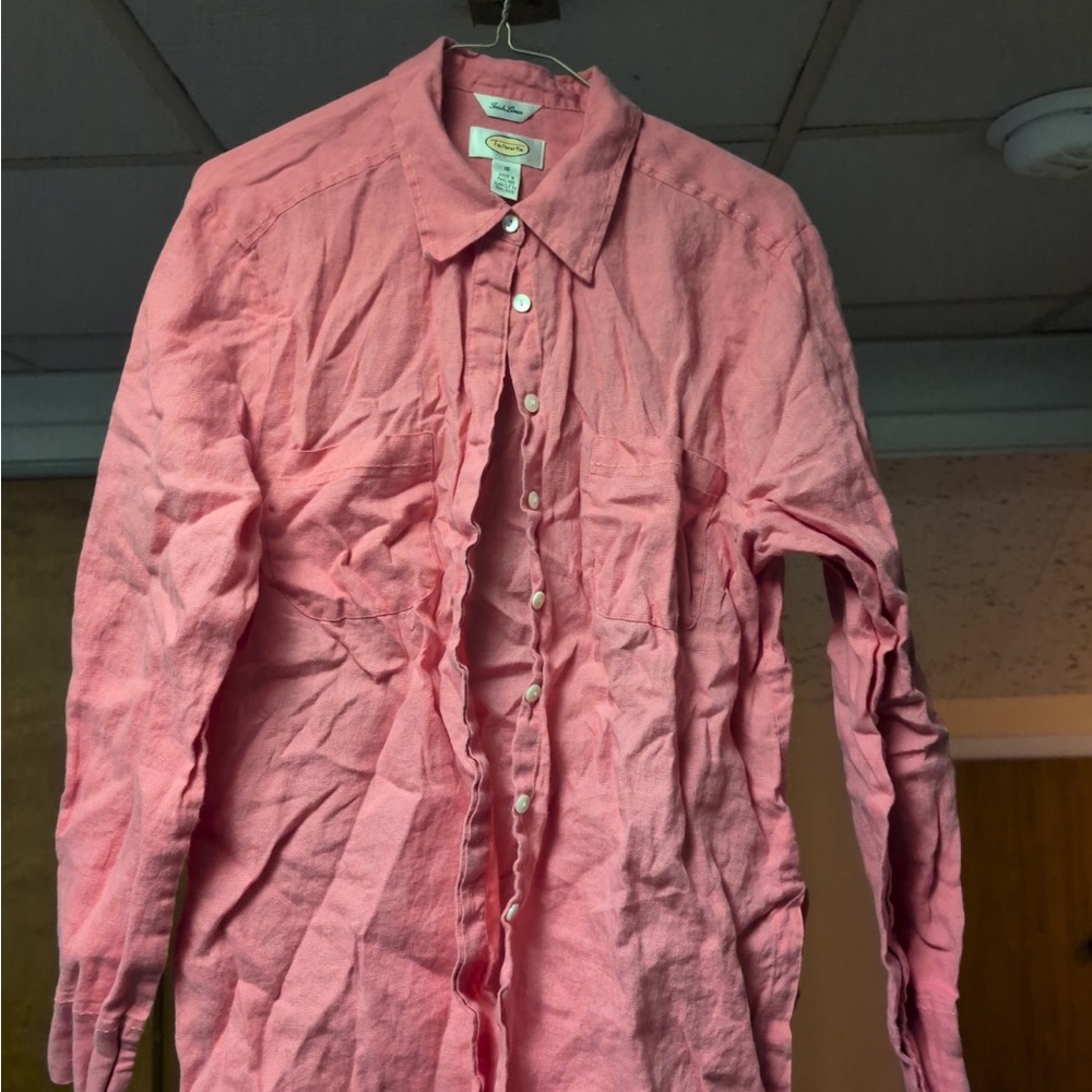 Talbots Men's Pink Lightweight Button Shirt